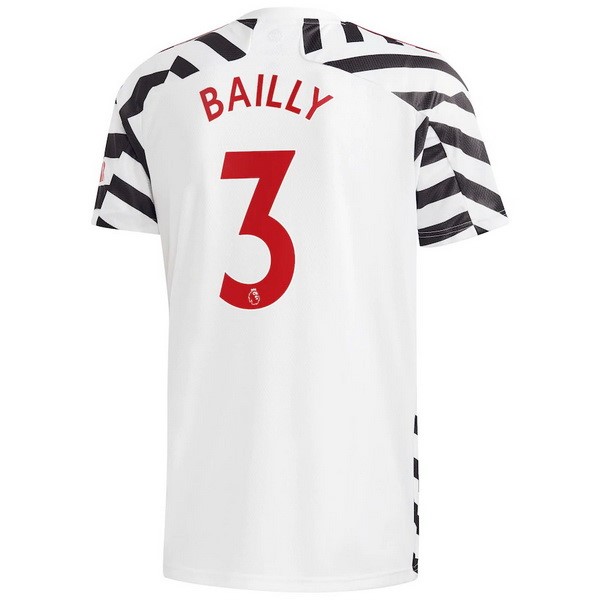 Maglia Manchester United NO.3 Bailly 3ª 2020-2021 Bianco